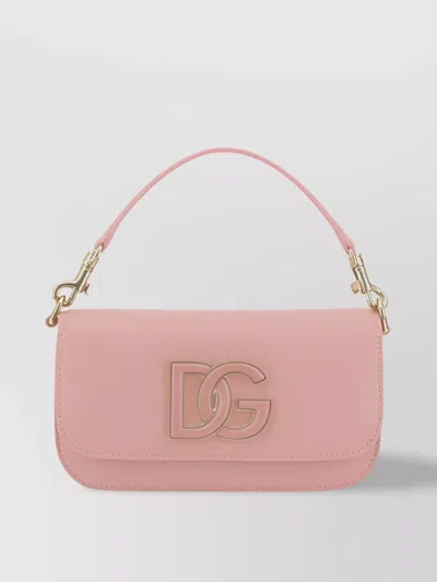 Dolce & Gabbana Leather Logoed Shoulder Bag With Removable Chain