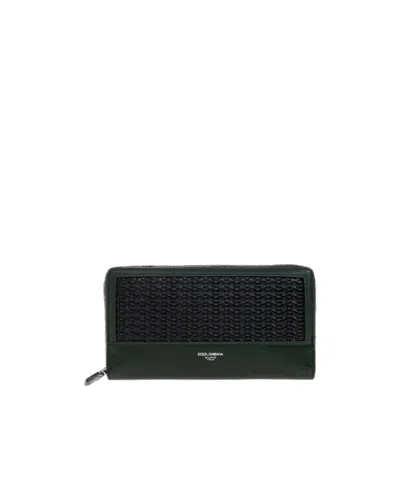 Dolce & Gabbana Leather Long Wallet In Black