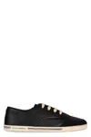 Dolce & Gabbana Saint Tropez Calfskin Sneakers In Black