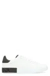 Dolce & Gabbana White Leather Portofino Sneakers In White