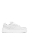 Dolce & Gabbana New Roma Perforated Leather Sneakers In White