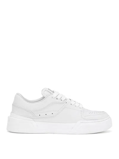 Dolce & Gabbana Leather Low-top Sneakers In White