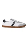 Dolce & Gabbana White/blk Branded Leather And Suede Trainers 4-12 Years Eur 33 / 1 Uk In White