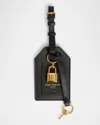 Dolce & Gabbana Leather Luggage Tag In Black
