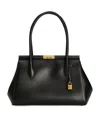 Dolce & Gabbana Black Calfskin Top Handle Bag With Classic And Structured Shoulder Strap