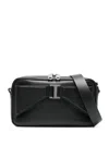 Dolce & Gabbana Leather Messenger Bag In Black
