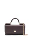 Dolce & Gabbana Leather Mini Bag In Burgundy