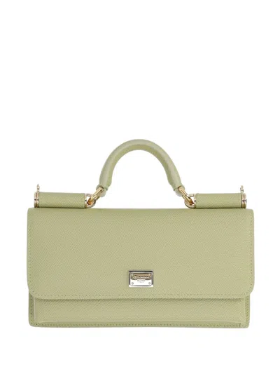 Dolce & Gabbana Leather Mini Bag In Green