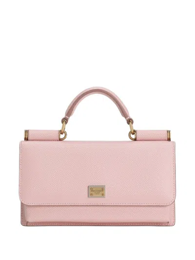 Dolce & Gabbana Leather Mini Bag In Pink