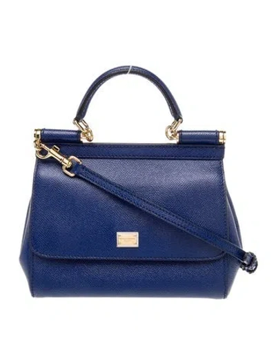 Pre-owned Dolce & Gabbana Leather Miss Sicily In Blue