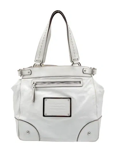 Pre-owned Dolce & Gabbana Leather Miss Silky In White
