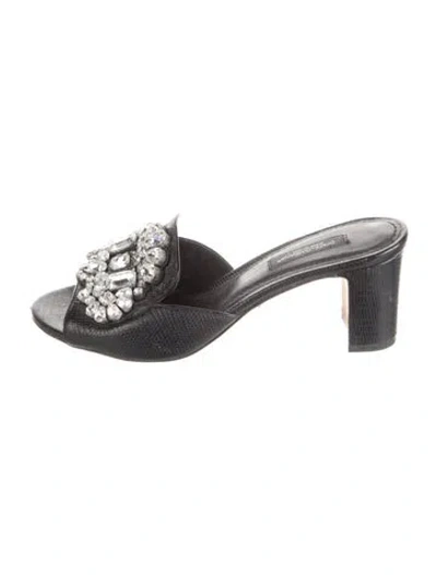 Pre-owned Dolce & Gabbana Leather Mules In Grey