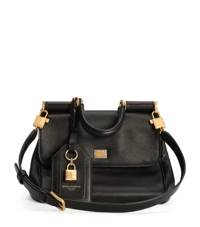 Dolce & Gabbana Leather My Sicily Top-handle Bag In Black