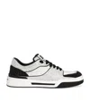 Dolce & Gabbana New Roma Calfskin Leather Sneakers With Thermoset Crystals
