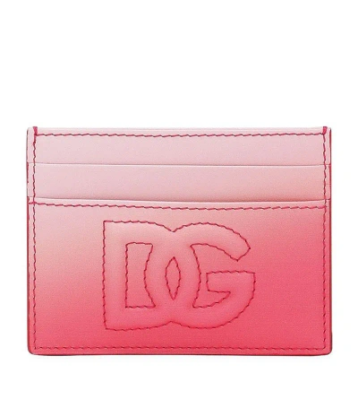 Dolce & Gabbana Leather Ombré Card Holder In Multi