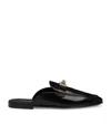 DOLCE & GABBANA LEATHER OPEN-BACK LOAFERS