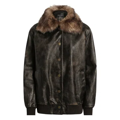 DOLCE & GABBANA DOLCE & GABBANA LEATHER OUTERWEARS