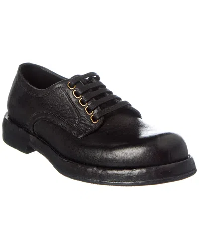 Dolce & Gabbana Leather Oxford In Black