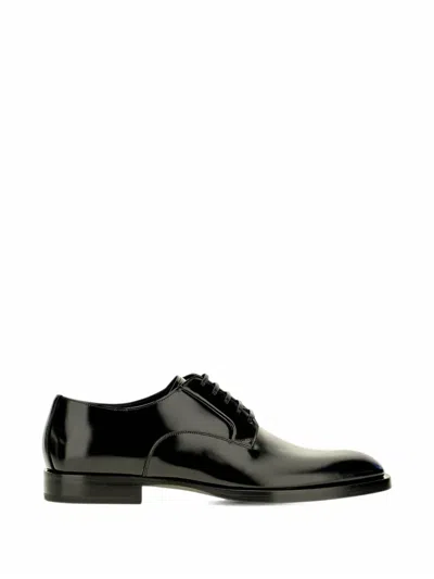 Dolce & Gabbana Leather Oxford Shoes In Animal Print