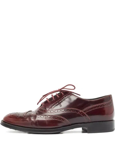 Pre-owned Dolce & Gabbana Leather Oxford Shoes In Red