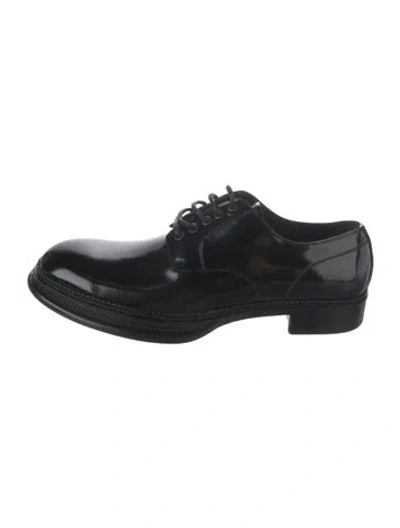Pre-owned Dolce & Gabbana Leather Oxfords In Black
