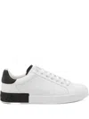 Dolce & Gabbana Leather Panelled Sneakers In White