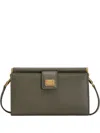 Dolce & Gabbana Leather Phone Bag In Green