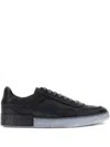 Dolce & Gabbana Leather Sneakers Featuring Perforated Detailing In Black