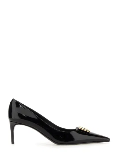 DOLCE & GABBANA LEATHER POINTY-TOE PUMPS