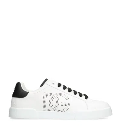 DOLCE & GABBANA LEATHER PORTOFINO 2.0 SNEAKERS