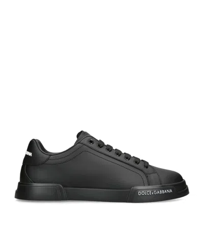 DOLCE & GABBANA LEATHER PORTOFINO SNEAKERS