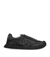 Dolce & Gabbana Low-top Nylon Sneakers With Leather Inserts In White