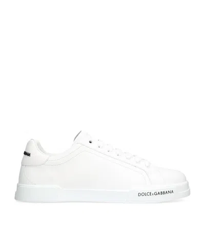 DOLCE & GABBANA LEATHER PORTOFINO SNEAKERS