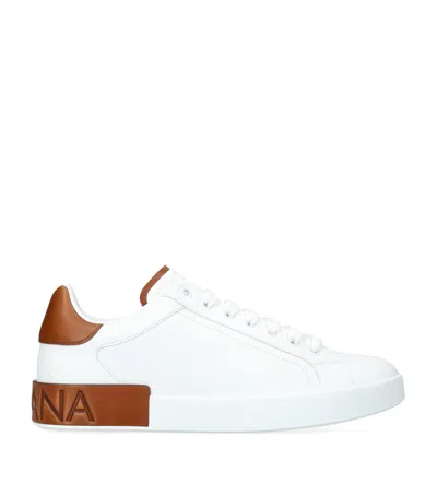 DOLCE & GABBANA LEATHER PORTOFINO SNEAKERS