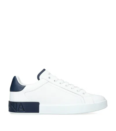 DOLCE & GABBANA LEATHER PORTOFINO SNEAKERS
