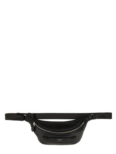 Dolce & Gabbana Leather Pouch In Black