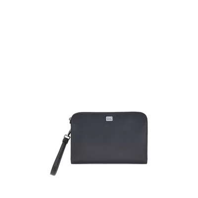 Dolce & Gabbana Leather Pouch In Black