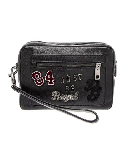 Pre-owned Dolce & Gabbana Leather Pouch In Black