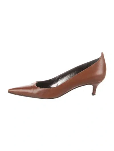Pre-owned Dolce & Gabbana Leather Pumps In Brown