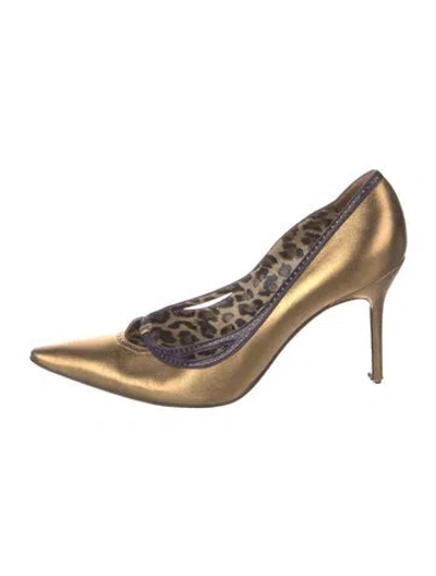 Pre-owned Dolce & Gabbana Leather Pumps In Gold