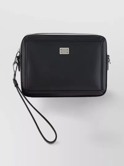 Dolce & Gabbana Leather Rectangular Shoulder Bag With Removable Strap