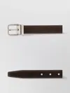 Dolce & Gabbana Leather Reversible Belt With Metal Rectangular Buckle