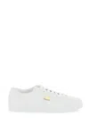 Dolce & Gabbana Portofino White Monocrom Low Top Sneakers With Logo Plaque In Leather Man In White