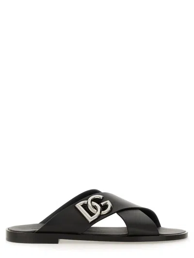 DOLCE & GABBANA DOLCE & GABBANA LEATHER SANDAL