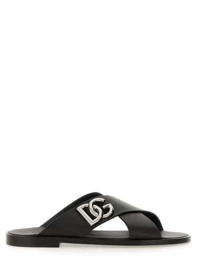DOLCE & GABBANA DOLCE & GABBANA LEATHER SANDAL