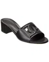 Dolce & Gabbana Leather Sandal In Black