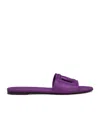 Dolce & Gabbana Dolce&gabbana Bianca Interlock Slide Sandal In Purple