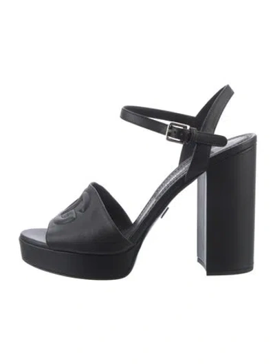 Pre-owned Dolce & Gabbana Leather Sandals In Black