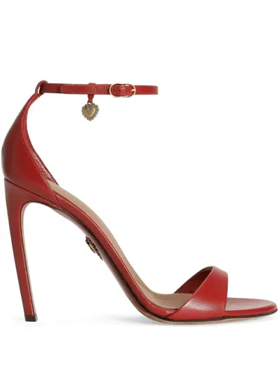 Dolce & Gabbana Satin Bow Stiletto Heels In Red