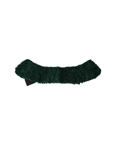 Dolce & Gabbana Leather Scarf In Green
